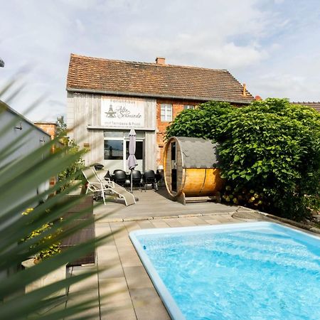 Alte Schmiede Mit Sauna, Pool Und Whirpool Im Aussenbereich Schoenstes Ferienhaus Der Lausitz Elsterheide Exterior foto